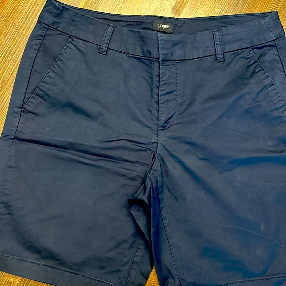 J.crew Factory 9" Frankie bermuda chino short Navy AL569 Size 8, Like New